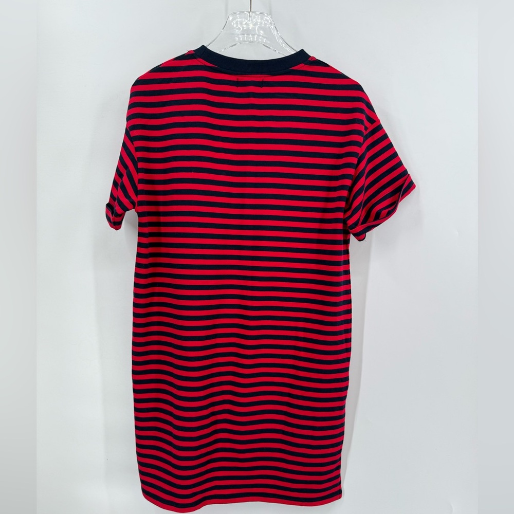 Evereve Red and Navy Striped Tee Dress - Picture 3 of 8